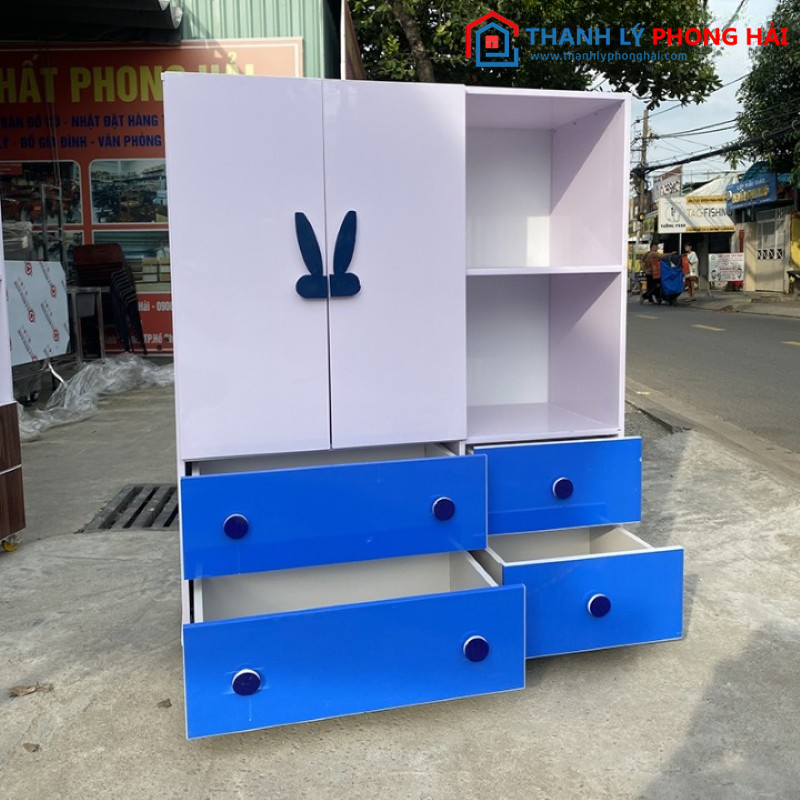 Tủ Quần Áo Thỏ Xanh 1m04