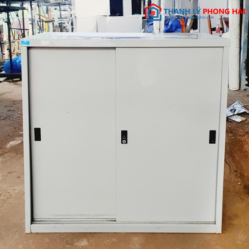 Tủ Sắt Cửa Trượt 88cm Cũ