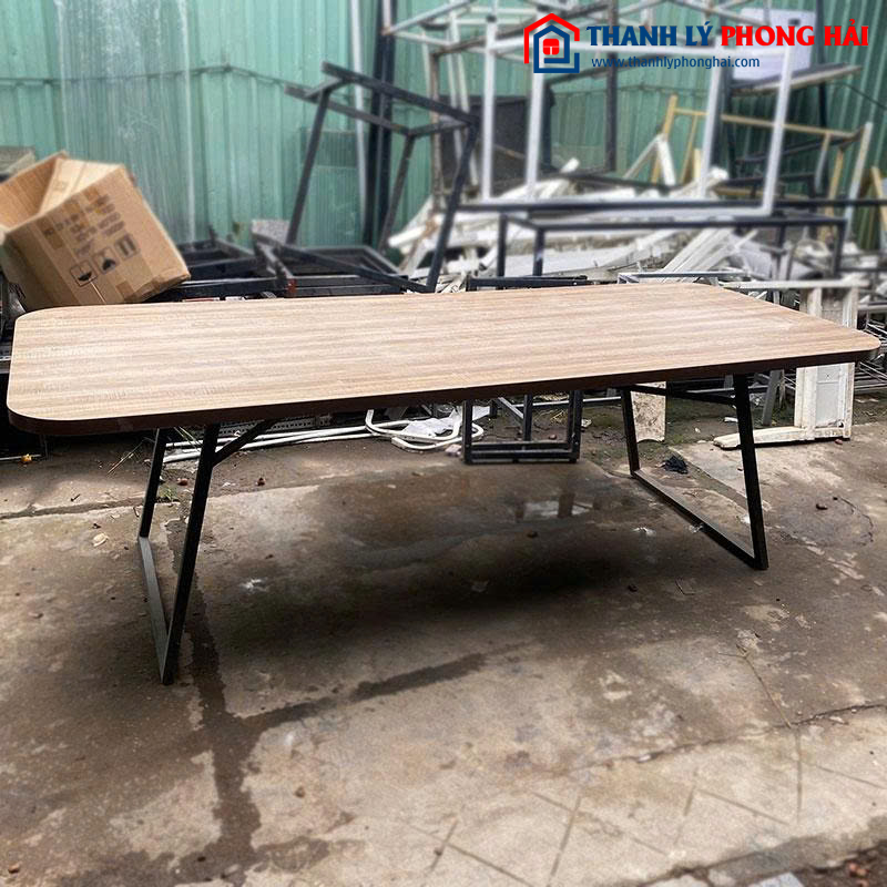 Bàn Họp Văn Phòng Chân Sắt 2m2 Cũ 1