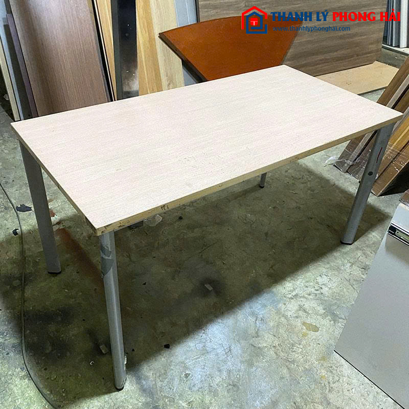 Bàn Làm Việc Khung Sắt Mặt Gỗ 1m4 Cũ