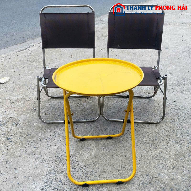 Bộ Bàn Ghế Cafe Sắt Bàn Tròn Kèm Ghế Lưới Thấp giá rẻ