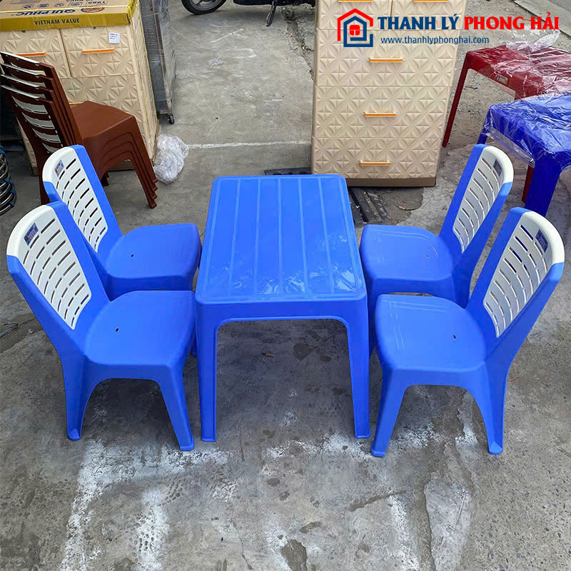 Bộ Bàn Ghế Nhựa Quán Ăn 64cm 1