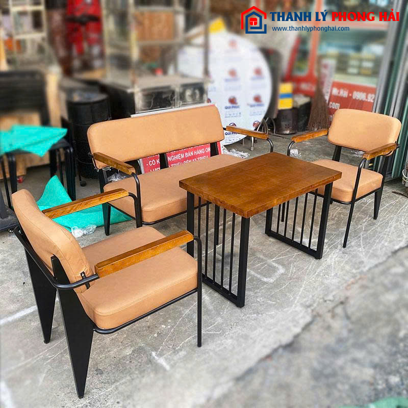 Bộ Sofa Quán Cafe Khung Sắt 2