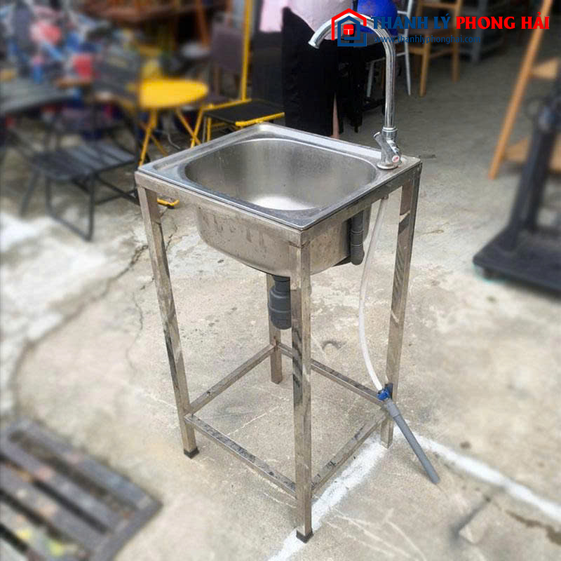 Bồn Rửa Inox Đơn Kèm Vòi Nước 42cm 1