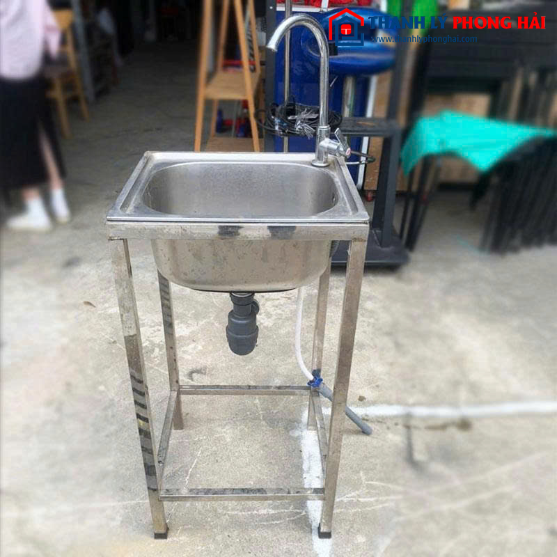 Bồn Rửa Inox Đơn Kèm Vòi Nước 42cm 2