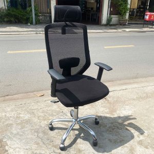 Ghế Văn Phòng Xoay Lưng Lưới Có Tựa Đầu Cũ