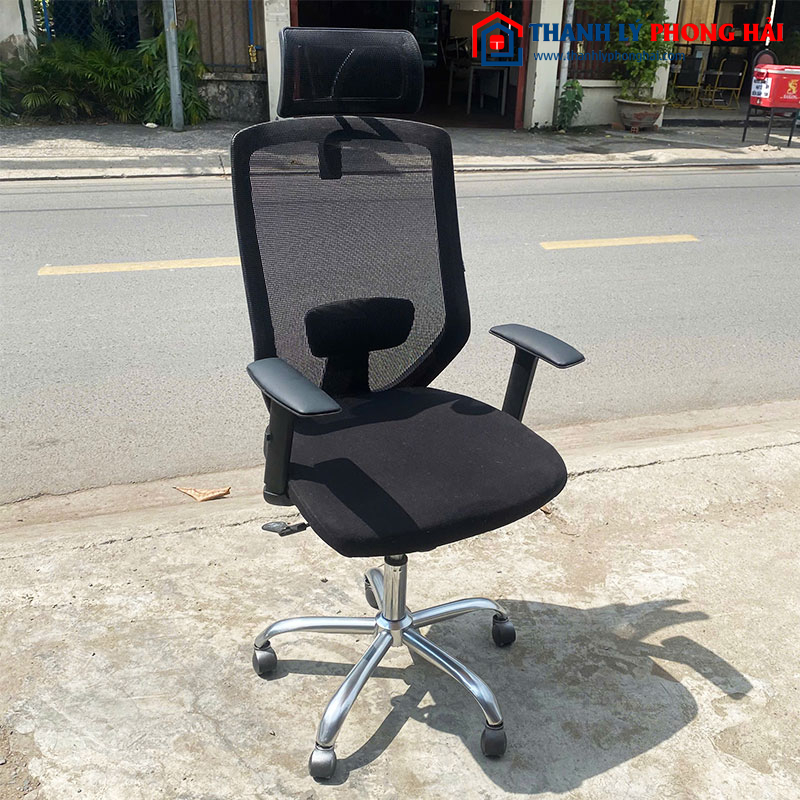 Ghế Văn Phòng Xoay Lưng Lưới Có Tựa Đầu Cũ