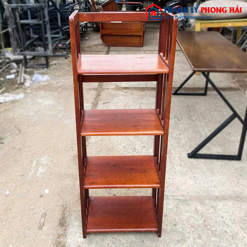 Kệ Sách 4 Tầng Gỗ Thiết Kế Đứng 45cm Cũ 1