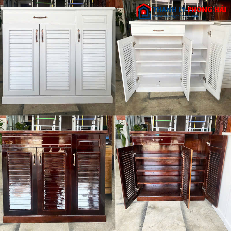 Tủ Giày Gỗ Cao Su 3 Cánh 0