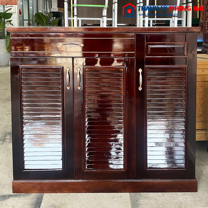 Tủ Giày Gỗ Cao Su 3 Cánh 3