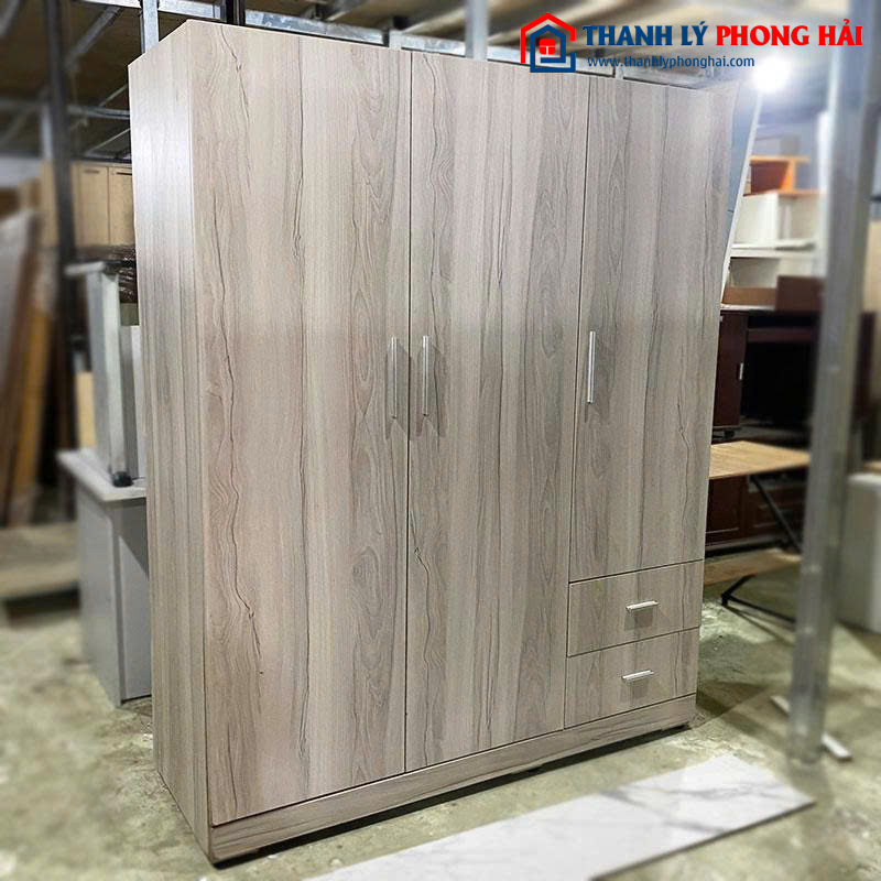 Tủ Quần Áo 3 Cánh Gỗ MDF 1m6 Cũ 1
