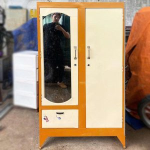 Tủ Quần Áo Sắt Kèm Gương 85cm Cũ 11