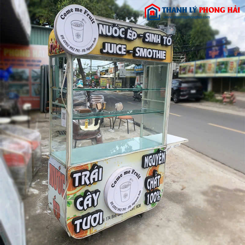 Xe Bán Hàng Take Away Có Kính 1m2 Cũ 3