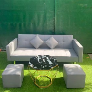 Bộ Sofa Đôn Vuông Xám Mới 99%