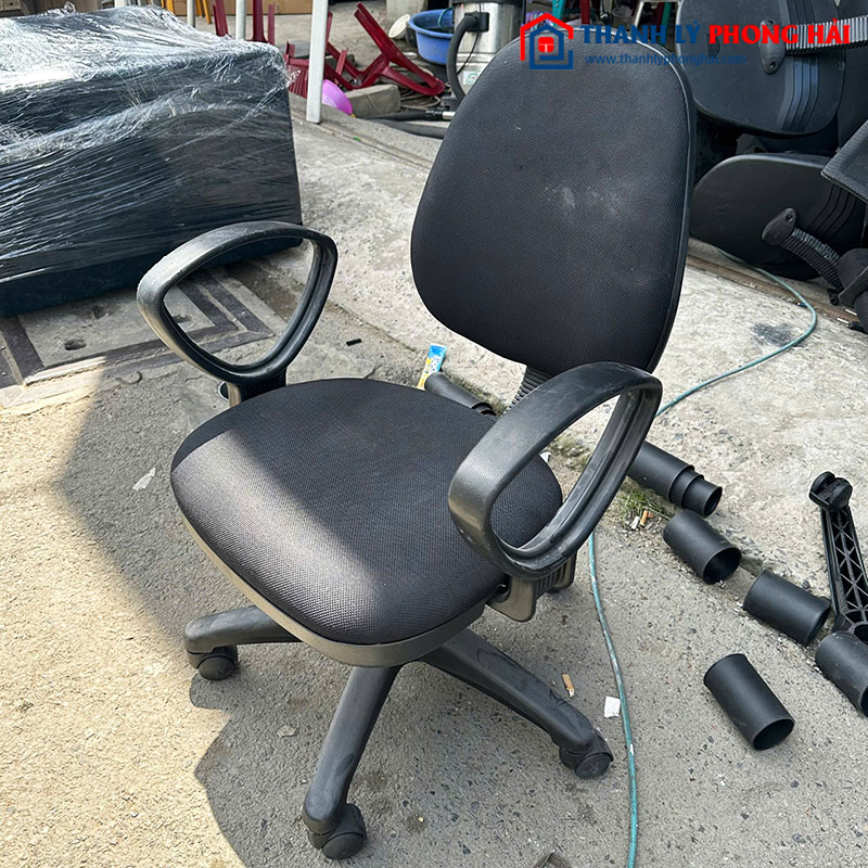 Ghế Xoay Nhỏ Đệm Nỉ Chân Nhựa Cũ ( Nhiều Màu)