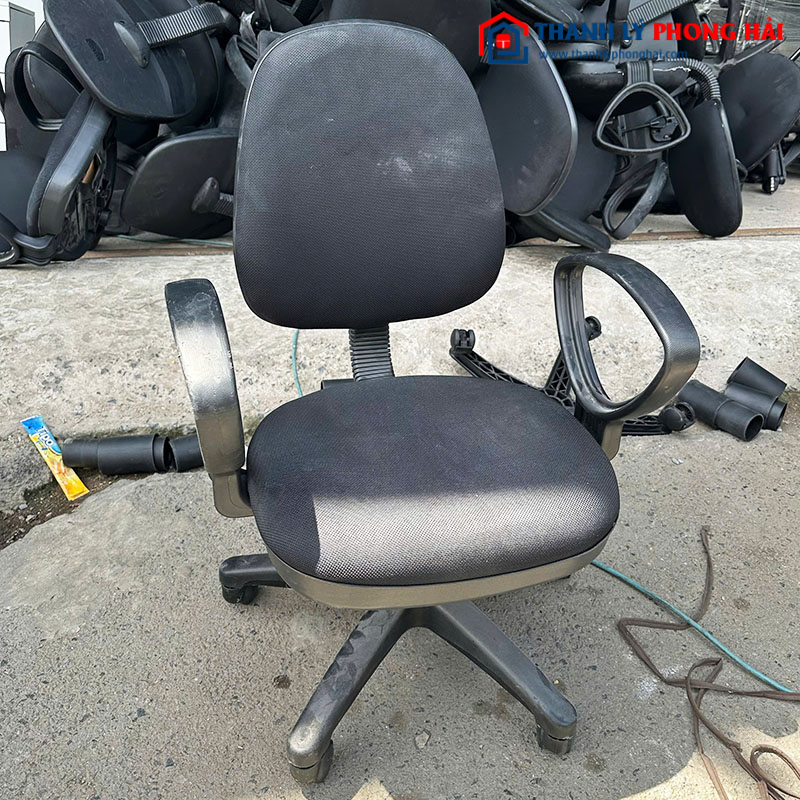 Ghế Xoay Nhỏ Đệm Nỉ Chân Nhựa Cũ ( Nhiều Màu)
