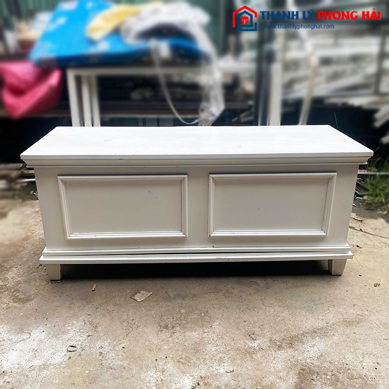 Rương Gỗ Cũ 1M1 Màu Trắng Sang Trọng