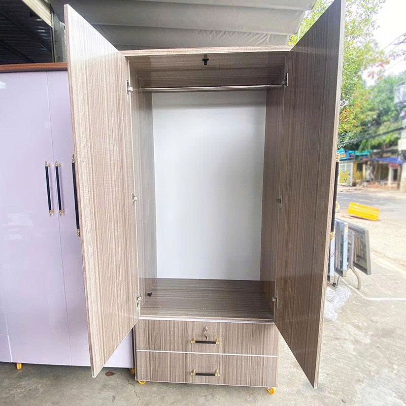 Tủ Nhựa 2 Cánh Màu Vân Gỗ 2
