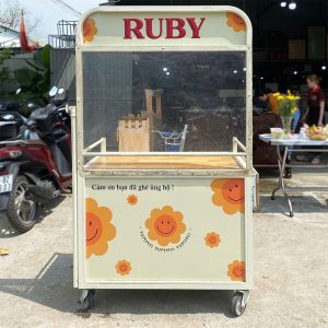 Xe Cafe Take Away 1m Màu Kem Cũ