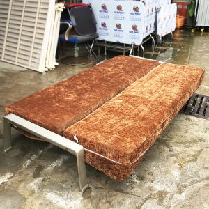 Băng Sofa Bed 2m Cũ Chân Inox, Đệm Nhung