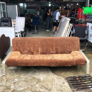 Băng Sofa Bed 2m Cũ Chân Inox, Đệm Nhung