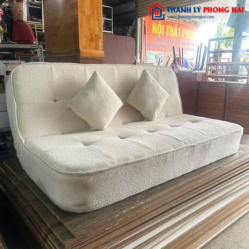 Băng Sofa Bed Cũ 1m8 Màu Trắng