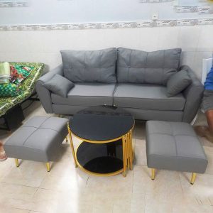 Thanh Lý Bộ Sofa Bọc Da Kèm 2 Đôn Và Bàn Trà Mới 99% (Nhiều Mẫu)