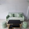 Bộ Sofa Bọc Nhung Màu Xanh Ngọc Kèm Bàn Trà Mới 99%