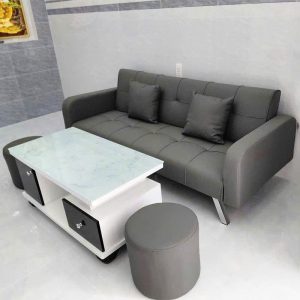 Bộ Sofa Kèm 2 Đôn Và Bàn Trà Mới 99% (Nhiều Kiểu Dáng)