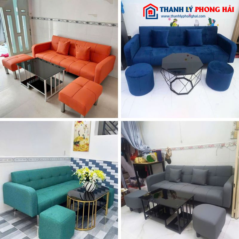 Bộ Sofa Kèm 2 Đôn Và Bàn Trà Mới 99% (Nhiều Kiểu Dáng)