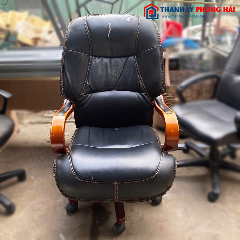 Ghế Giám Đốc Bọc Da Màu Đen Cũ