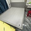 Giường Bệt Gỗ Cũ Màu Xám 1m8