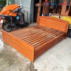 Giường Gỗ Cũ 1m6 Thiết Kế Cổ Điển