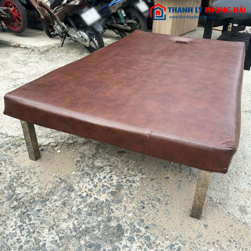 Giường Spa Bọc Da Nâu Cũ 1m2