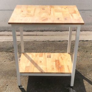 Kệ Gỗ 2 Tầng Cũ Chân Sắt 64cm