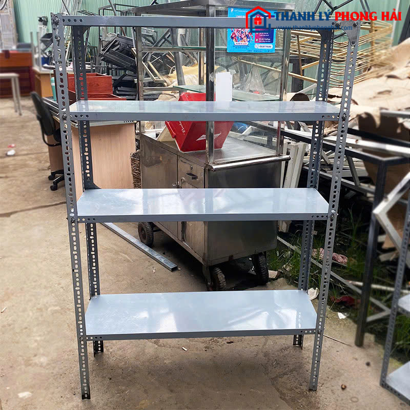 Kệ Siêu Thị 4 Tầng Cũ 1m Bằng Sắt