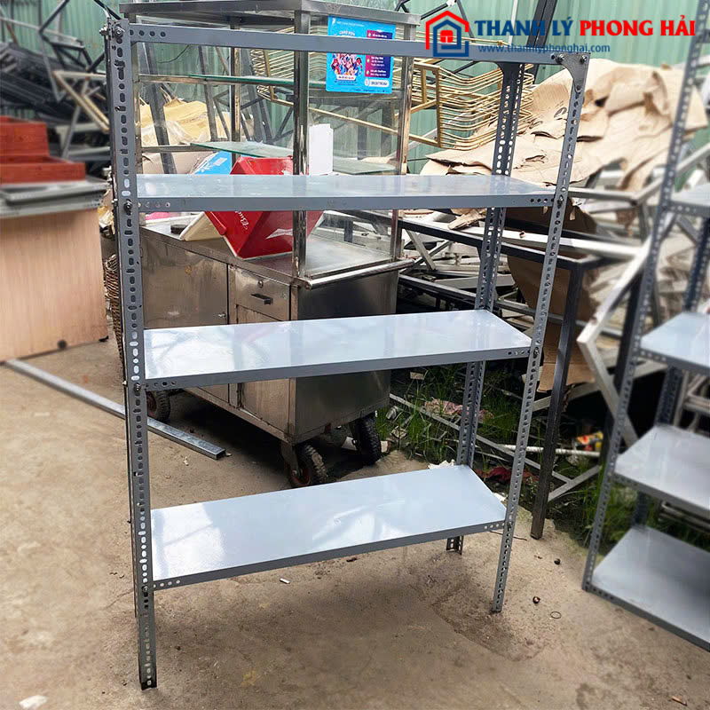 Kệ Siêu Thị 4 Tầng Cũ 1m Bằng Sắt
