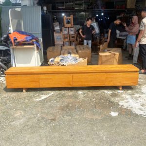 Kệ Tivi Gỗ Cũ 2m6 Màu Sáng