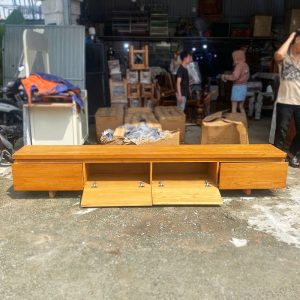 Kệ Tivi Gỗ Cũ 2m6 Màu Sáng