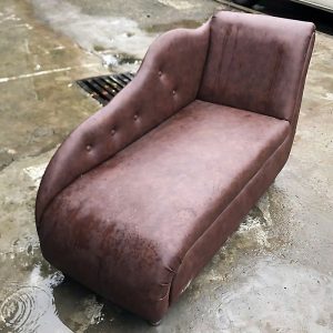 Sofa Thư Giãn Cũ 1m4 Bọc Da Màu Nâu