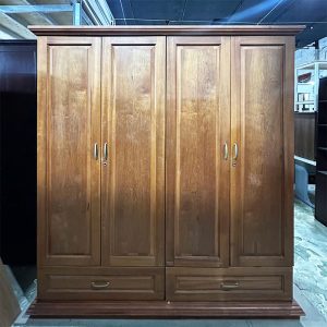 Tủ Quần Áo Cũ Gỗ Tự Nhiên 1m68 Nhiều Ngăn