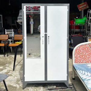 Tủ Sắt Cũ 2 Cánh 88cm Có Gương