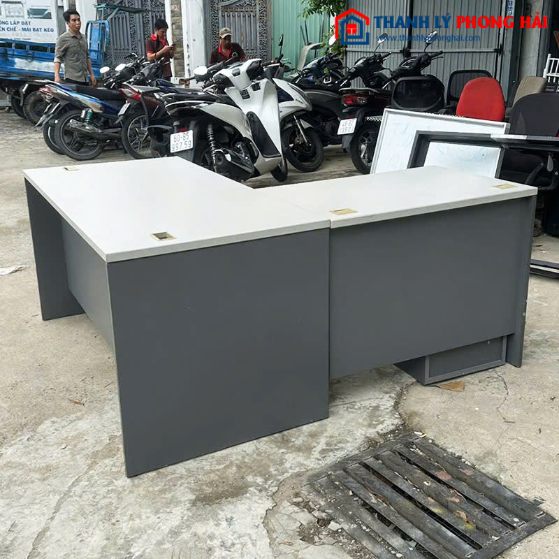 Bàn Giám Đốc Cũ Góc L 1m5 Gỗ Công Nghiệp
