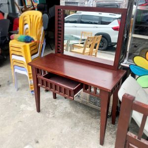 Bàn Trang Điểm Có Gương Lớn 1m05 Gỗ Cũ