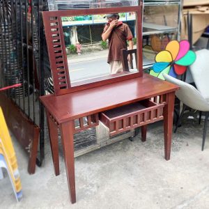 Bàn Trang Điểm Có Gương Lớn 1m05 Gỗ Cũ