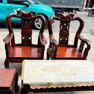 Bộ Salon Gỗ Tay 8 Cũ 1m7 Sang Trọng