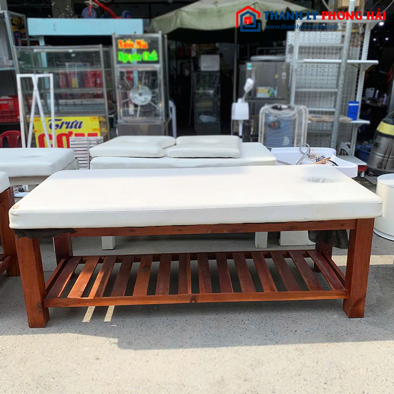 Ghế Massage Spa Khung Gỗ Lót Nệm Cũ (Nhiều Màu)