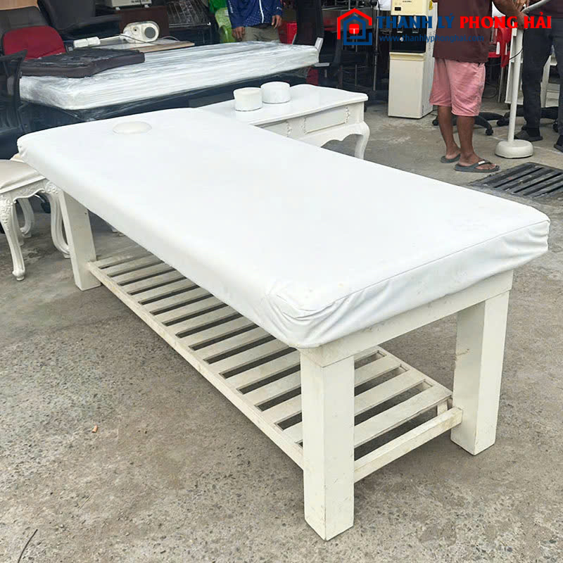 Ghế Massage Spa Khung Gỗ Lót Nệm Cũ (Nhiều Màu)