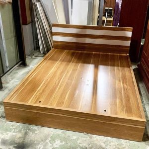 Giường Ngủ Gỗ MDF Cũ 1m6 Màu Tự Nhiên