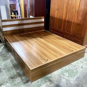 Giường Ngủ Gỗ MDF Cũ 1m6 Màu Tự Nhiên